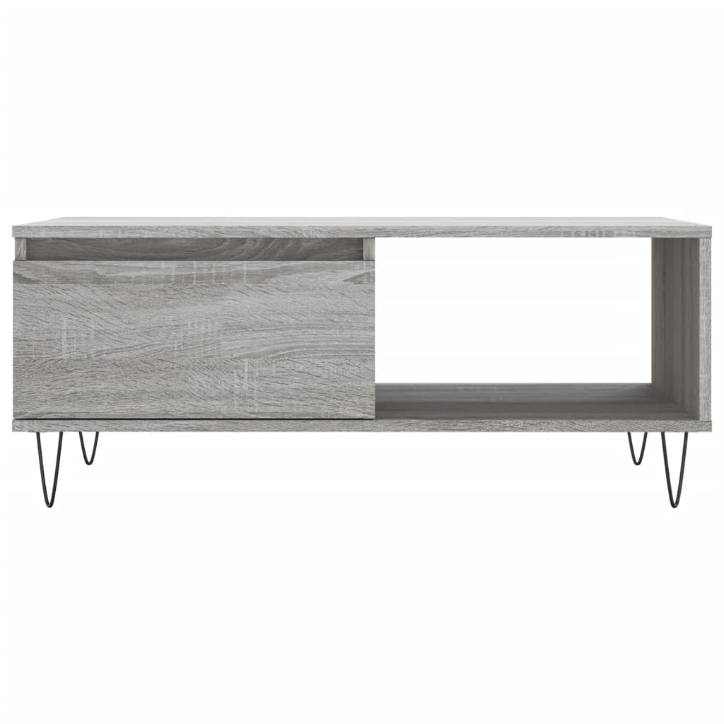 Tavolino Salotto Grigio Sonoma 90x50x36,5 cm Legno Multistrato