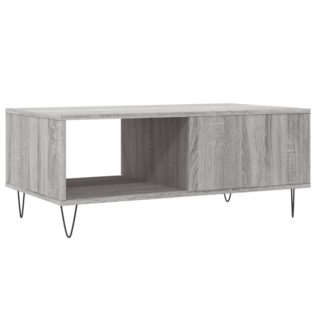 Tavolino Salotto Grigio Sonoma 90x50x36,5 cm Legno Multistrato