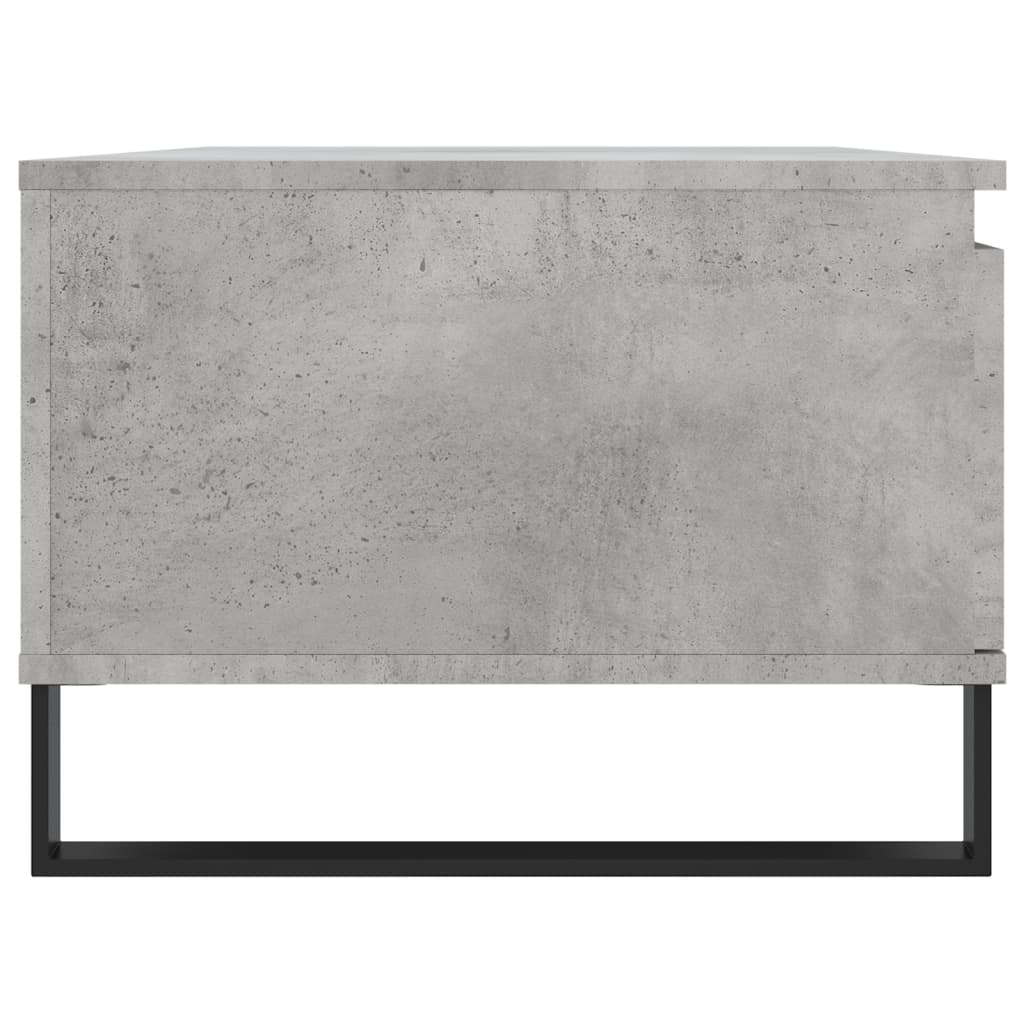 Tavolino Salotto Grigio Cemento 90x50x36,5 cm Legno Multistrato