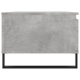 Tavolino Salotto Grigio Cemento 90x50x36,5 cm Legno Multistrato