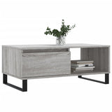 Tavolino Salotto Grigio Sonoma 90x50x36,5 cm Legno Multistrato