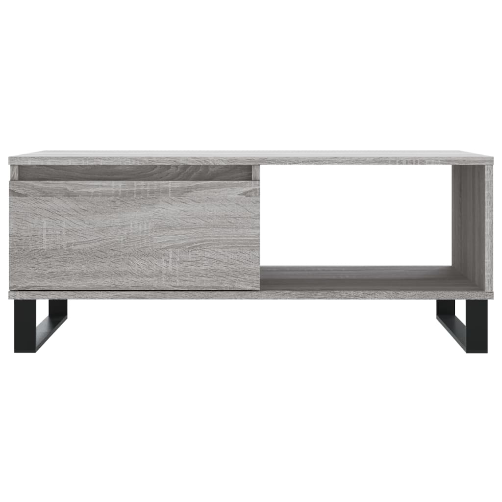 Tavolino Salotto Grigio Sonoma 90x50x36,5 cm Legno Multistrato