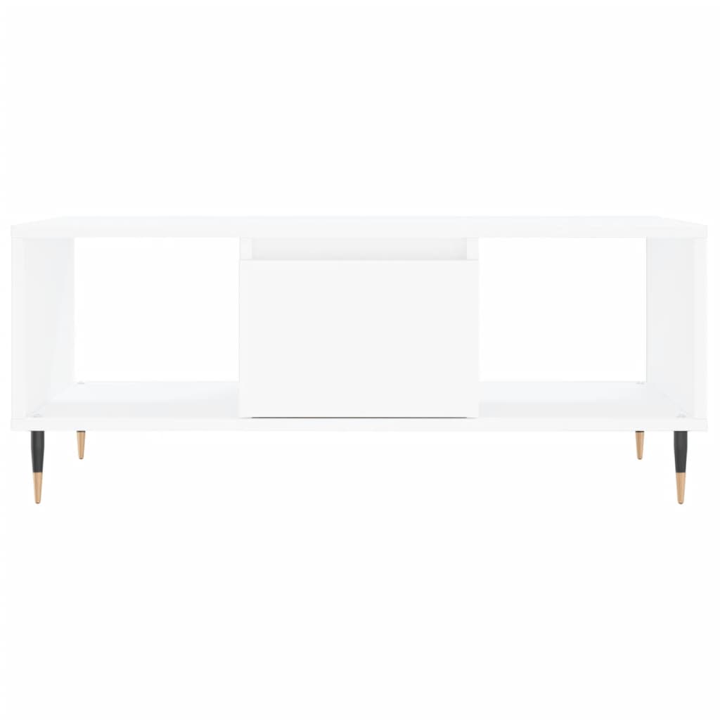 Tavolino da Salotto Bianco 90x50x36,5 cm in Legno Multistrato