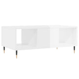 Tavolino Salotto Bianco Lucido 90x50x36,5 cm Legno Multistrato