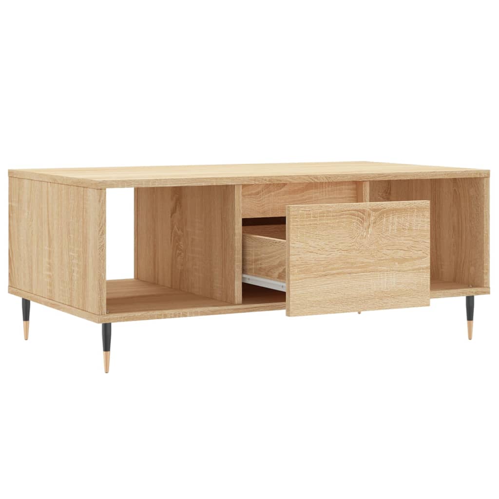 Tavolino Salotto Rovere Sonoma 90x50x36,5 cm Legno Multistrato