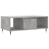 Tavolino Salotto Grigio Cemento 90x50x36,5 cm Legno Multistrato