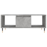 Tavolino Salotto Grigio Cemento 90x50x36,5 cm Legno Multistrato