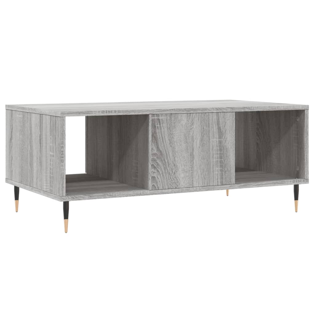 Tavolino Salotto Grigio Sonoma 90x50x36,5 cm Legno Multistrato