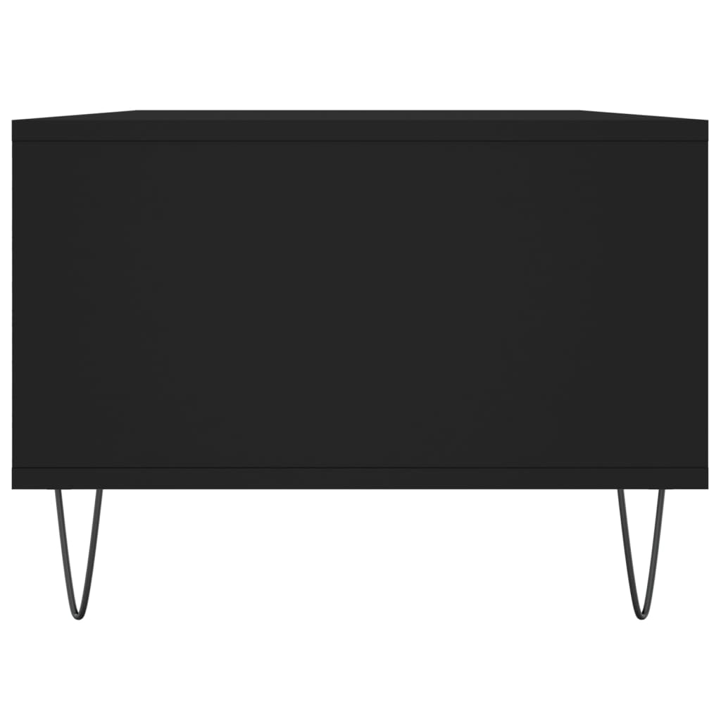 Tavolino da Salotto Nero 90x50x36,5 cm in Legno Multistrato