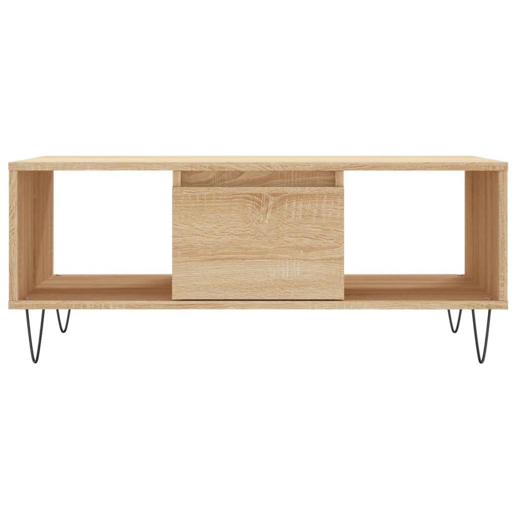 Tavolino Salotto Rovere Sonoma 90x50x36,5 cm Legno Multistrato