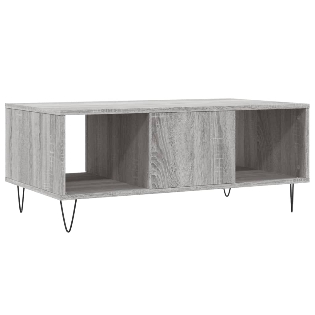 Tavolino Salotto Grigio Sonoma 90x50x36,5 cm Legno Multistrato