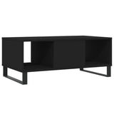 Tavolino da Salotto Nero 90x50x36,5 cm in Legno Multistrato