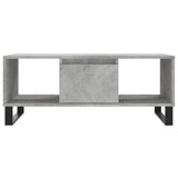 Tavolino Salotto Grigio Cemento 90x50x36,5 cm Legno Multistrato