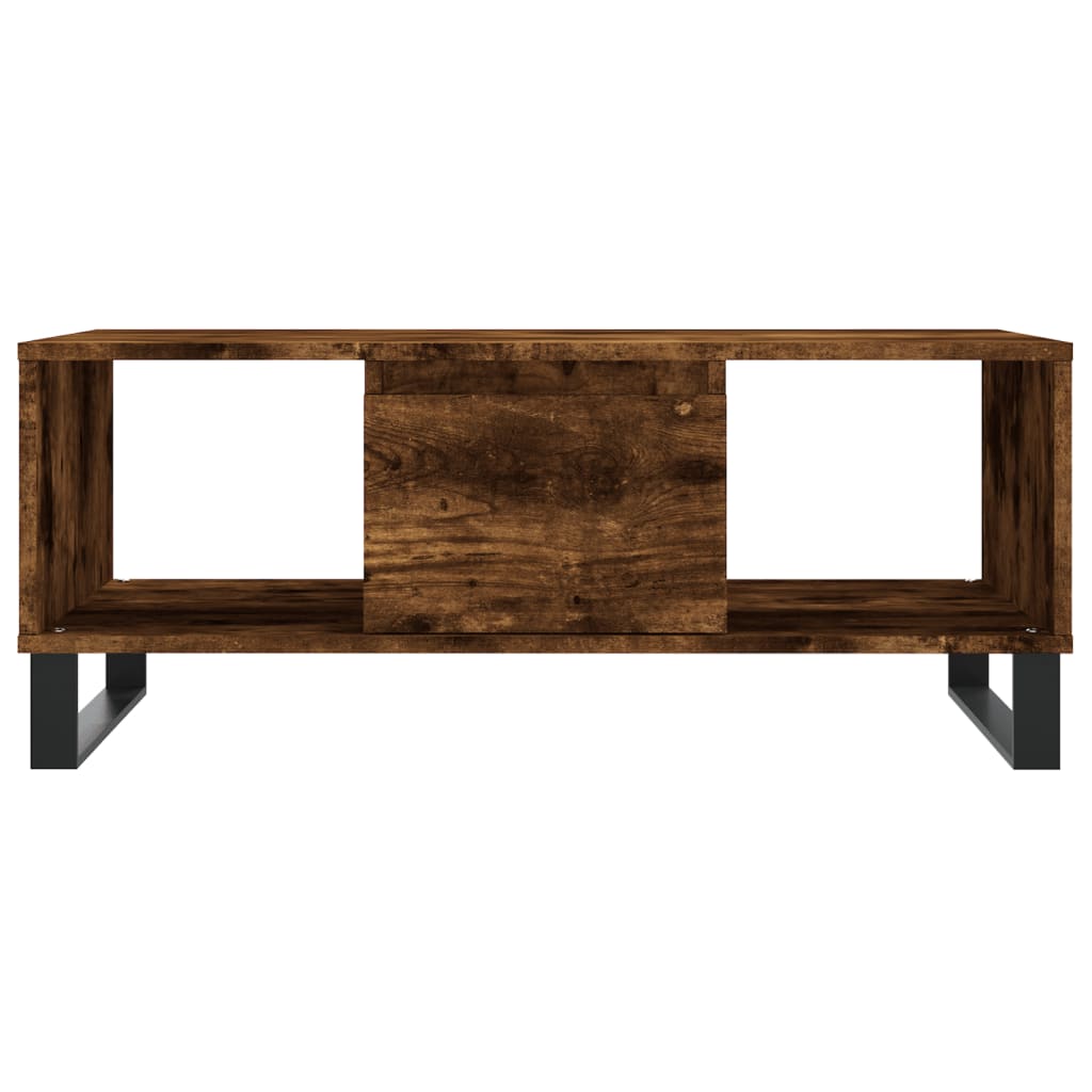 Tavolino da Salotto Rovere Fumo 90x50x36,5 cm Legno Multistrato