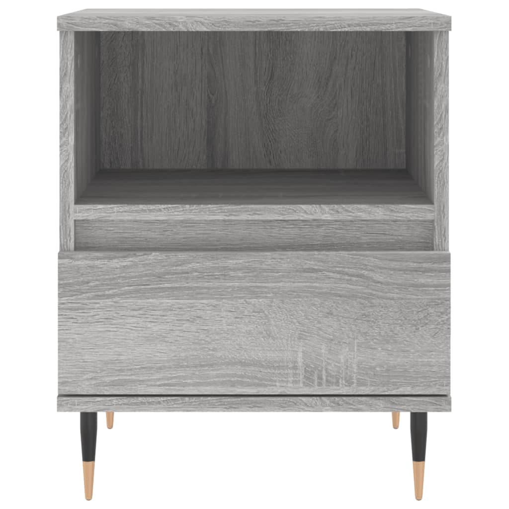 Comodino Grigio Sonoma 40x35x50 cm in Legno Multistrato