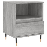 Comodini 2pz Grigio Sonoma 40x35x50 cm in Legno Multistrato