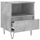 Comodini 2pz Grigio Cemento 40x35x50 cm in Legno Multistrato