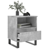 Comodini 2pz Grigio Cemento 40x35x50 cm in Legno Multistrato