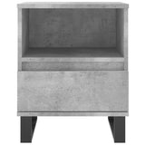 Comodini 2pz Grigio Cemento 40x35x50 cm in Legno Multistrato