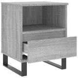 Comodini 2pz Grigio Sonoma 40x35x50 cm in Legno Multistrato