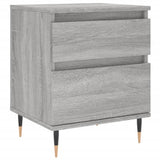 Comodini 2pz Grigio Sonoma 40x35x50 cm in Legno Multistrato