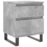 Comodini 2pz Grigio Cemento 40x35x50 cm in Legno Multistrato