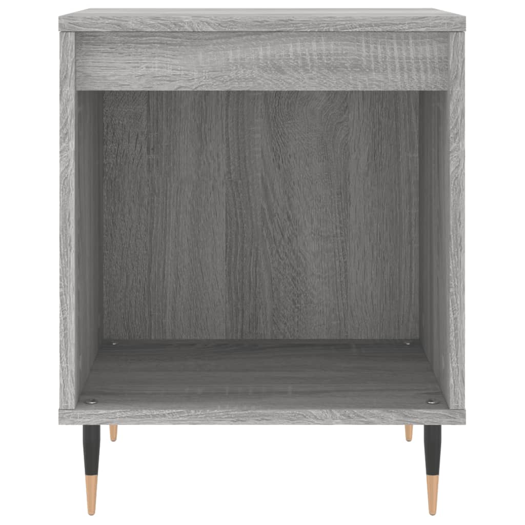 Comodini 2pz Grigio Sonoma 40x35x50 cm in Legno Multistrato