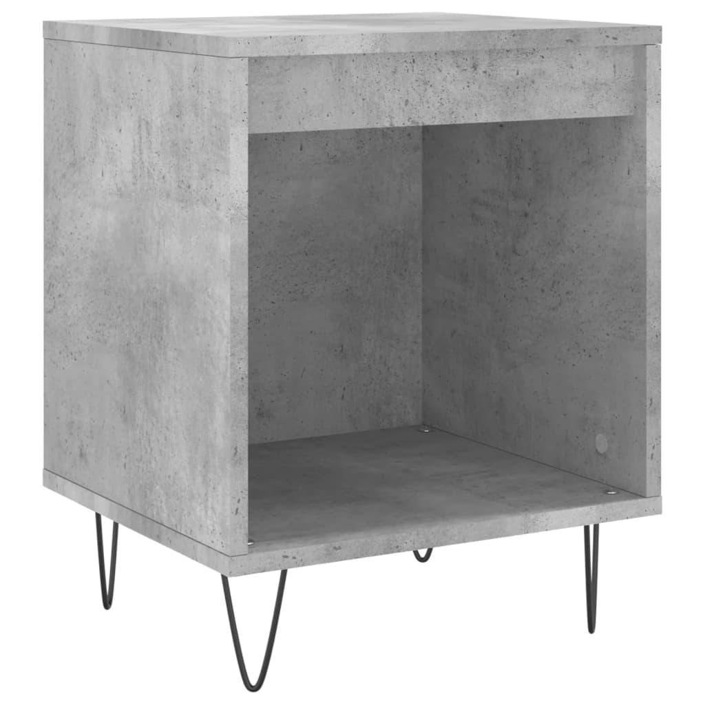 Comodini 2pz Grigio Cemento 40x35x50 cm in Legno Multistrato