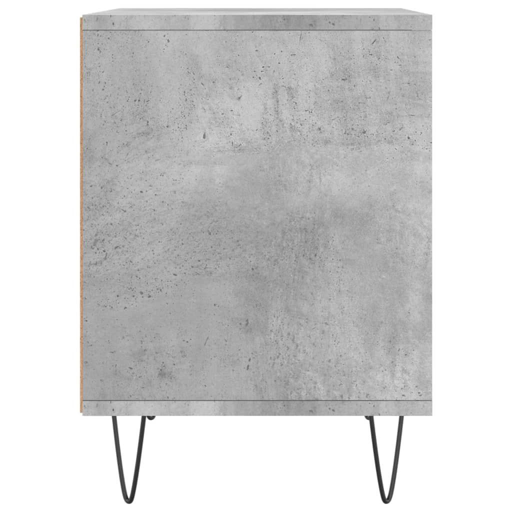 Comodini 2pz Grigio Cemento 40x35x50 cm in Legno Multistrato