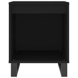 Comodino Nero 40x35x50 cm in Legno Multistrato