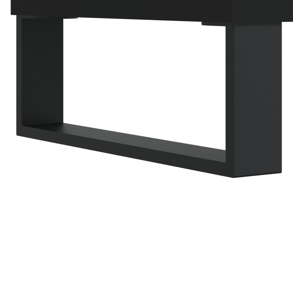 Comodino Nero 40x35x50 cm in Legno Multistrato