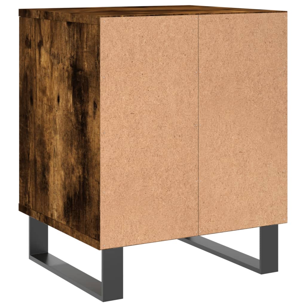 Comodini 2pz Rovere Fumo 40x35x50 cm in Legno Multistrato