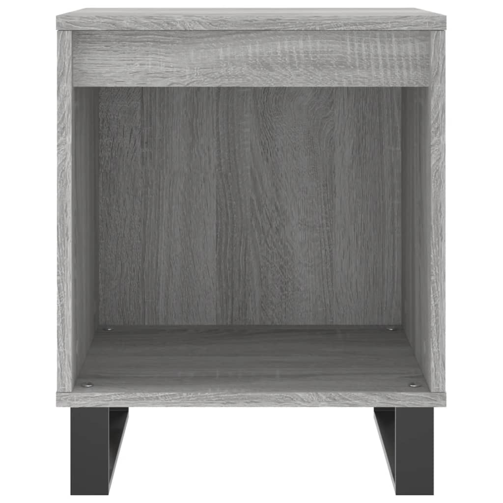 Comodini 2pz Grigio Sonoma 40x35x50 cm in Legno Multistrato