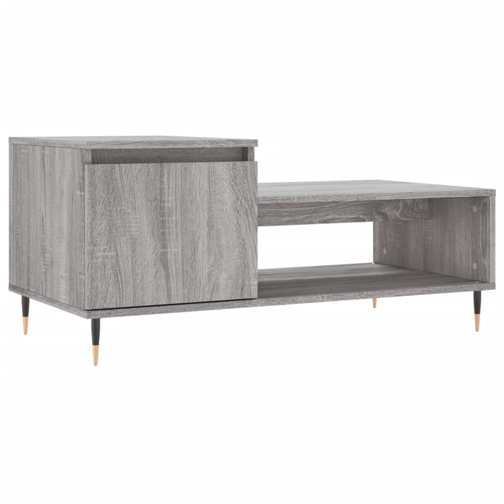 Tavolino da Salotto grigio sonoma 100x50x45cm Legno Multistrato