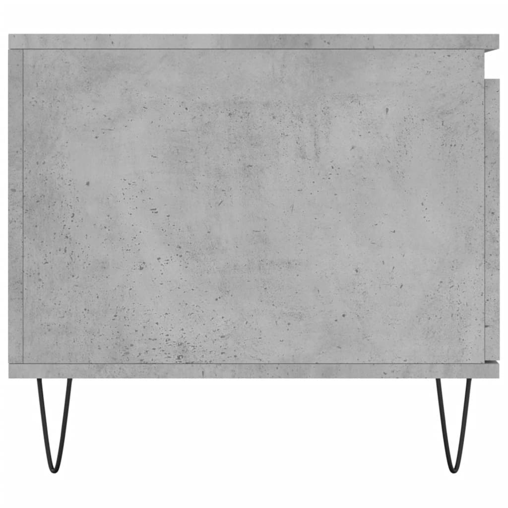 Tavolino Salotto Grigio Cemento 100x50x45 cm Legno Multistrato