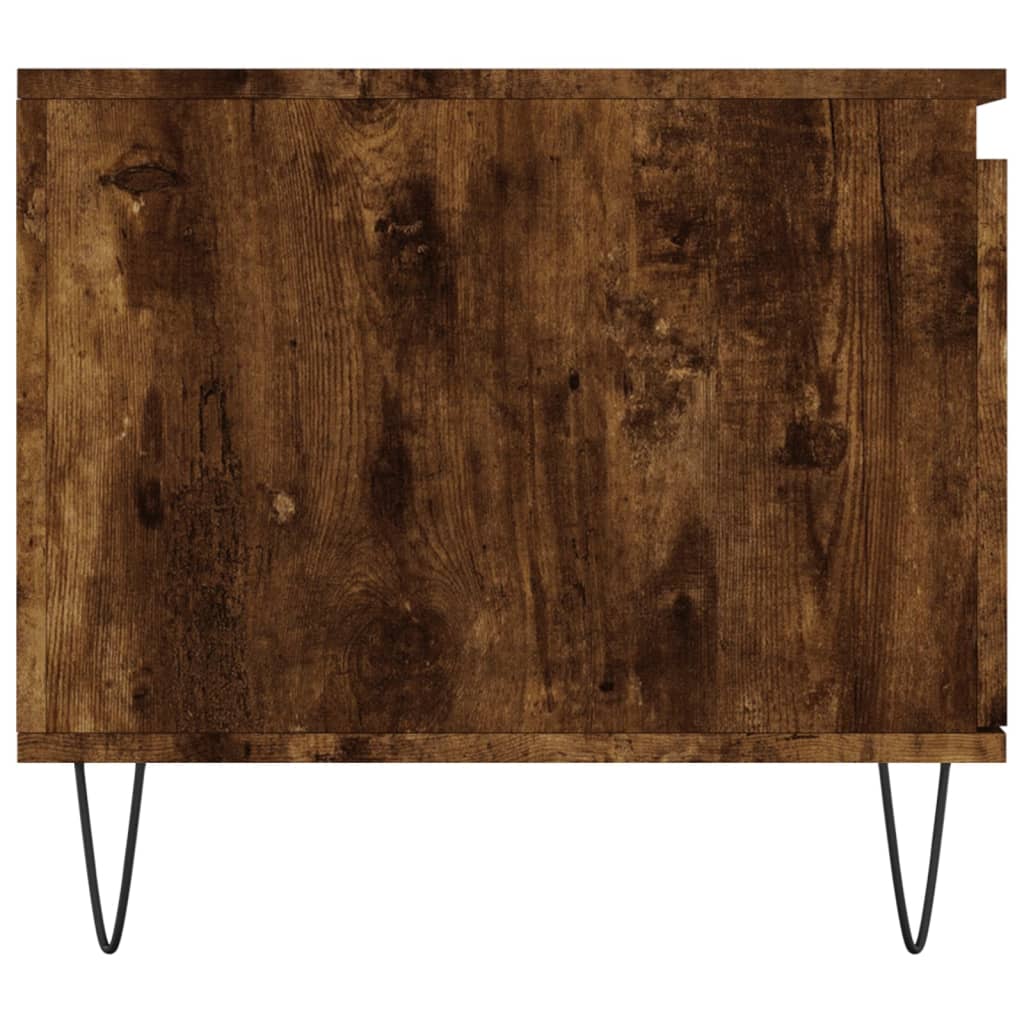 Tavolino da Salotto Rovere Fumo 100x50x45 cm Legno Multistrato