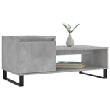 Tavolino Salotto Grigio Cemento 100x50x45 cm Legno Multistrato