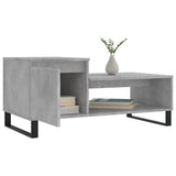 Tavolino Salotto Grigio Cemento 100x50x45 cm Legno Multistrato