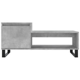 Tavolino Salotto Grigio Cemento 100x50x45 cm Legno Multistrato