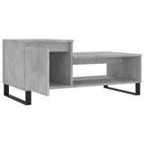 Tavolino Salotto Grigio Cemento 100x50x45 cm Legno Multistrato