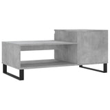 Tavolino Salotto Grigio Cemento 100x50x45 cm Legno Multistrato