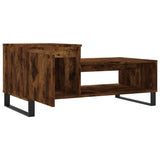 Tavolino da Salotto Rovere Fumo 100x50x45 cm Legno Multistrato