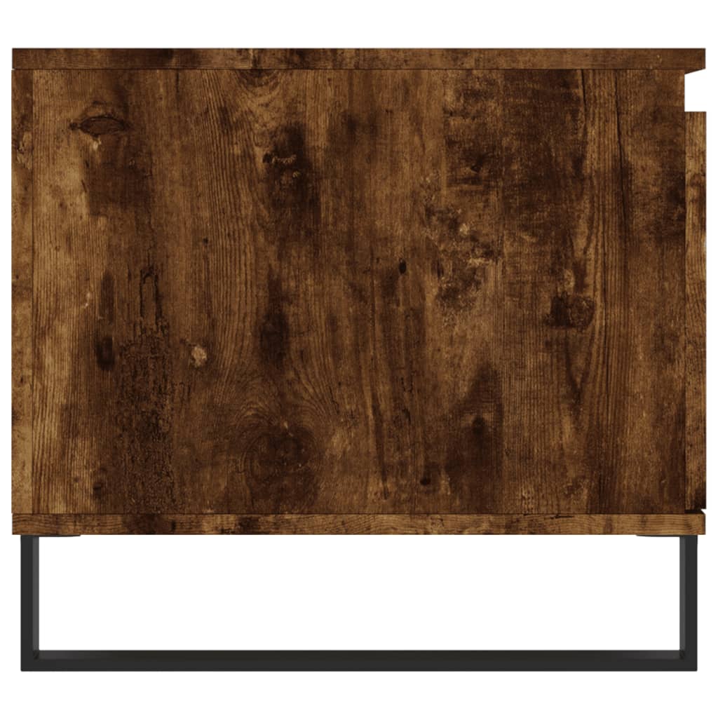 Tavolino da Salotto Rovere Fumo 100x50x45 cm Legno Multistrato