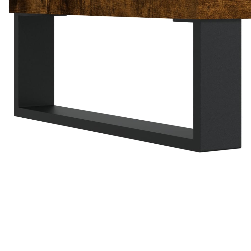 Tavolino da Salotto Rovere Fumo 100x50x45 cm Legno Multistrato