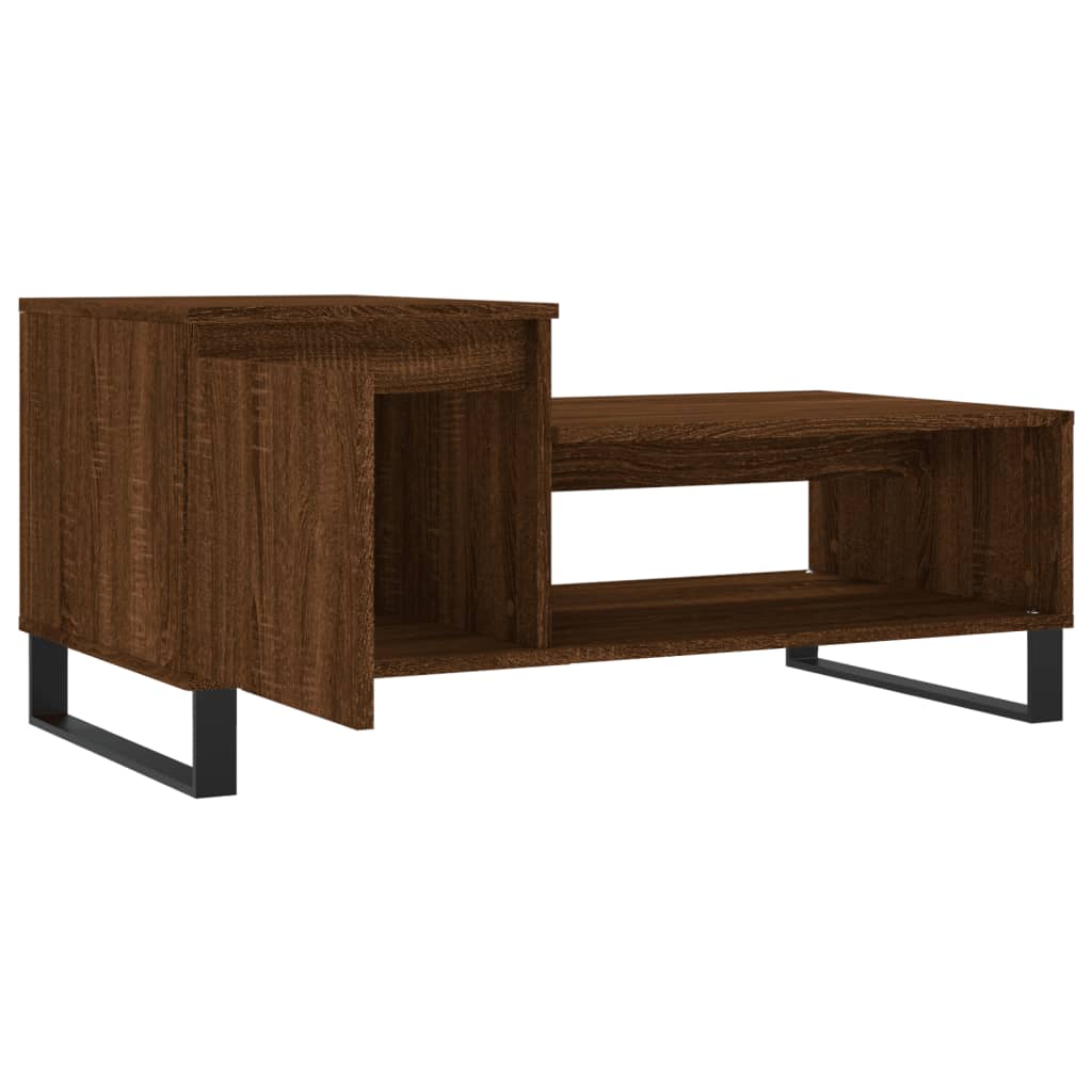 Tavolino da Salotto Rovere Marrone100x50x45cm Legno Multistrato