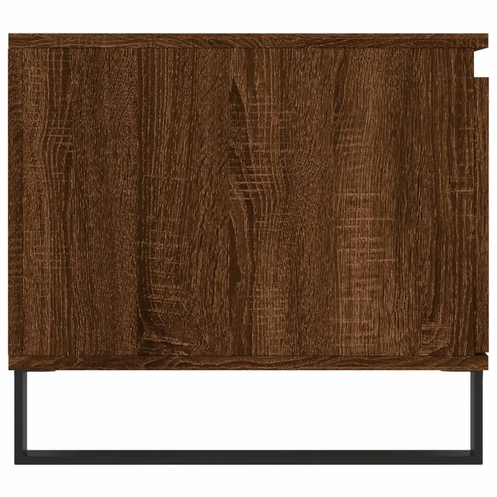 Tavolino da Salotto Rovere Marrone100x50x45cm Legno Multistrato