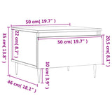 Tavolino da Salotto Bianco Lucido 50x46x35 cm Legno Multistrato