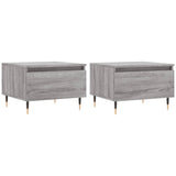 Tavolini Salotto 2pz Grigio Sonoma 50x46x35cm Legno Multistrato