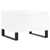 Tavolini Salotto 2pz Bianco Lucido 50x46x35cm Legno Multistrato