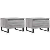 Tavolini Salotto 2pz Grigio Sonoma 50x46x35cm Legno Multistrato